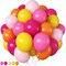 Light Pink Hot Pink Yellow Autumn Latex Balloons(Pink Orange Yellow)
